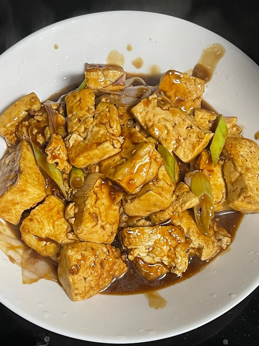 Home-Style Scallion Braised Tofu