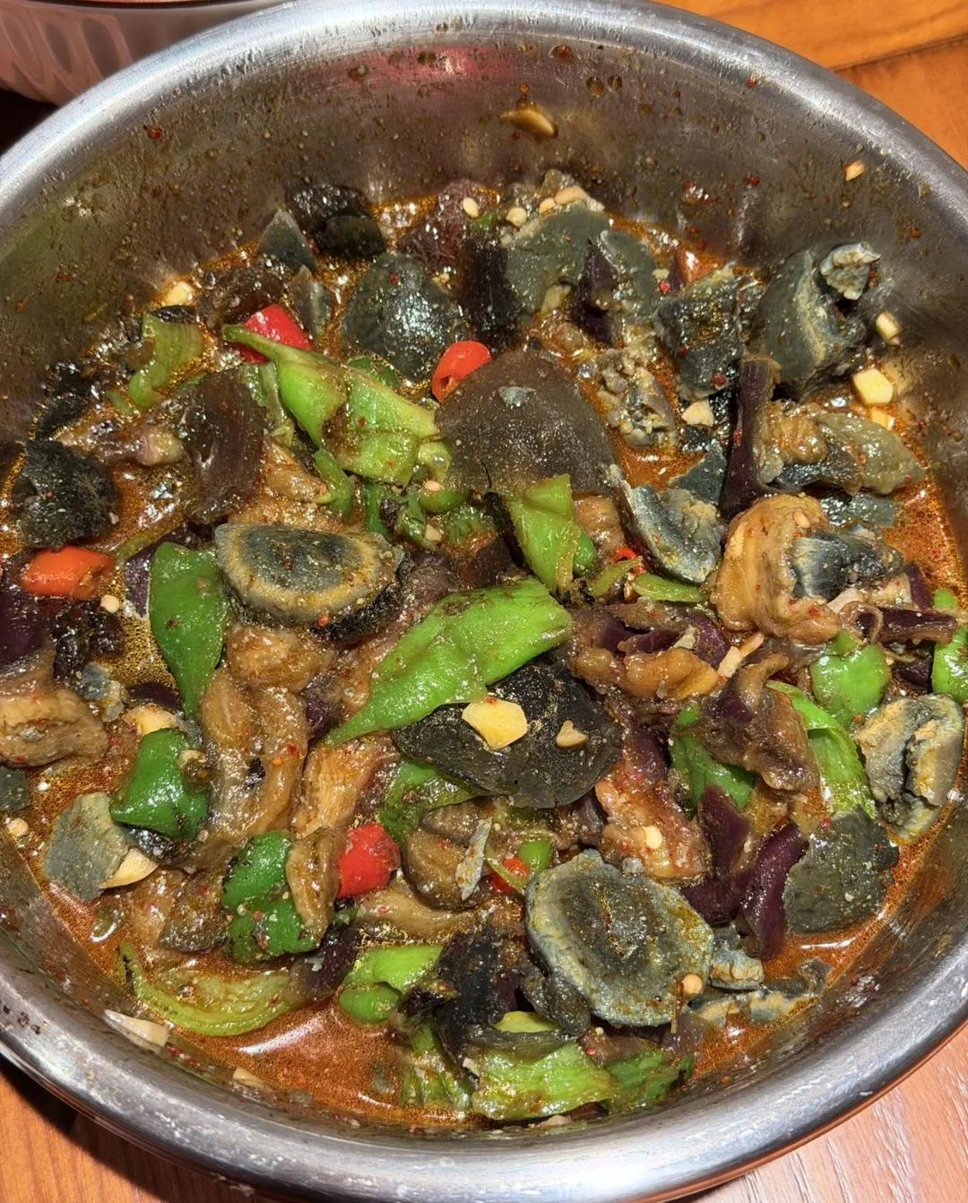 Hunan-Style Smashed Century Eggs with Roasted Peppers