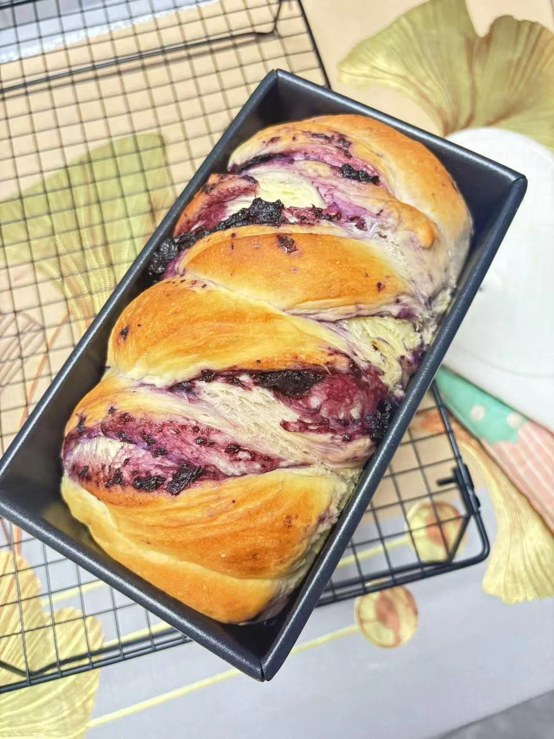 Blueberry Toast Bread (No-Knead Version)