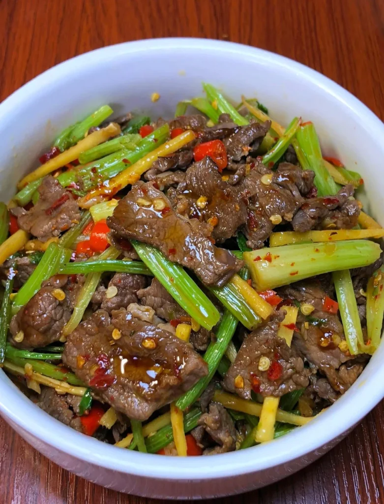 Stir-fried Beef with Celery