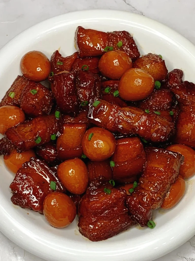 Mind-Blowing Braised Pork Belly with Quail Eggs