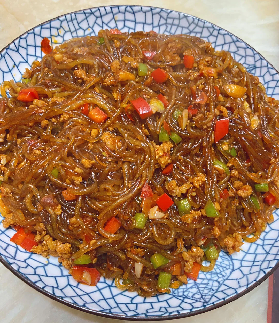 Ants Climbing a Tree (Spicy Minced Pork with Glass Noodles)