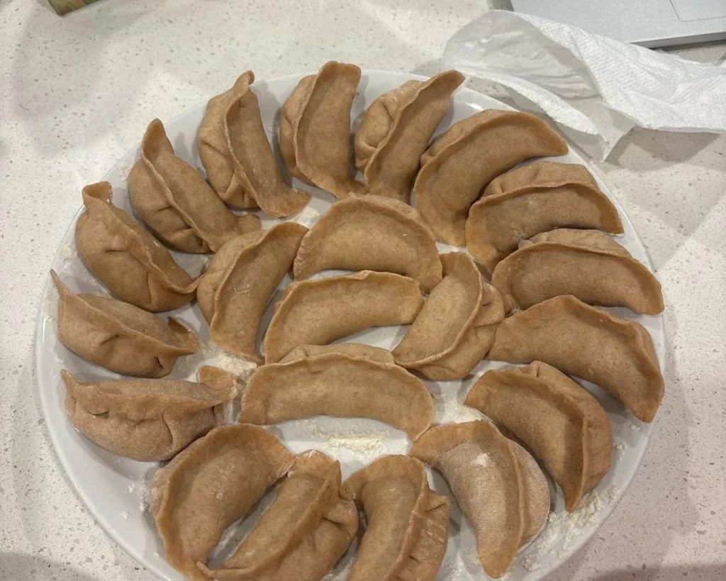 Chicken and Mushroom Dumplings with Chives