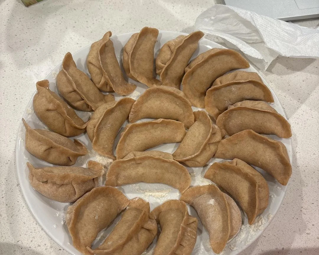 Chicken and Mushroom Dumplings with Chives