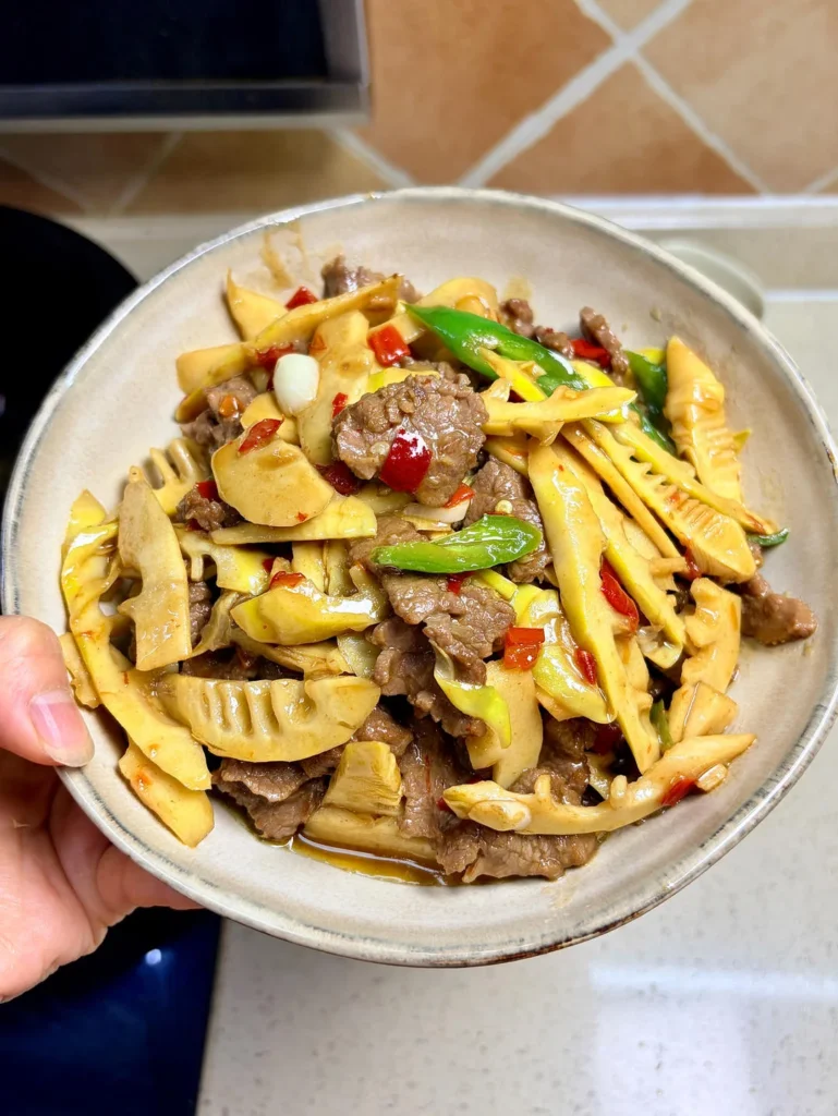 Spring Bamboo Shoots and Beef Stir-Fry