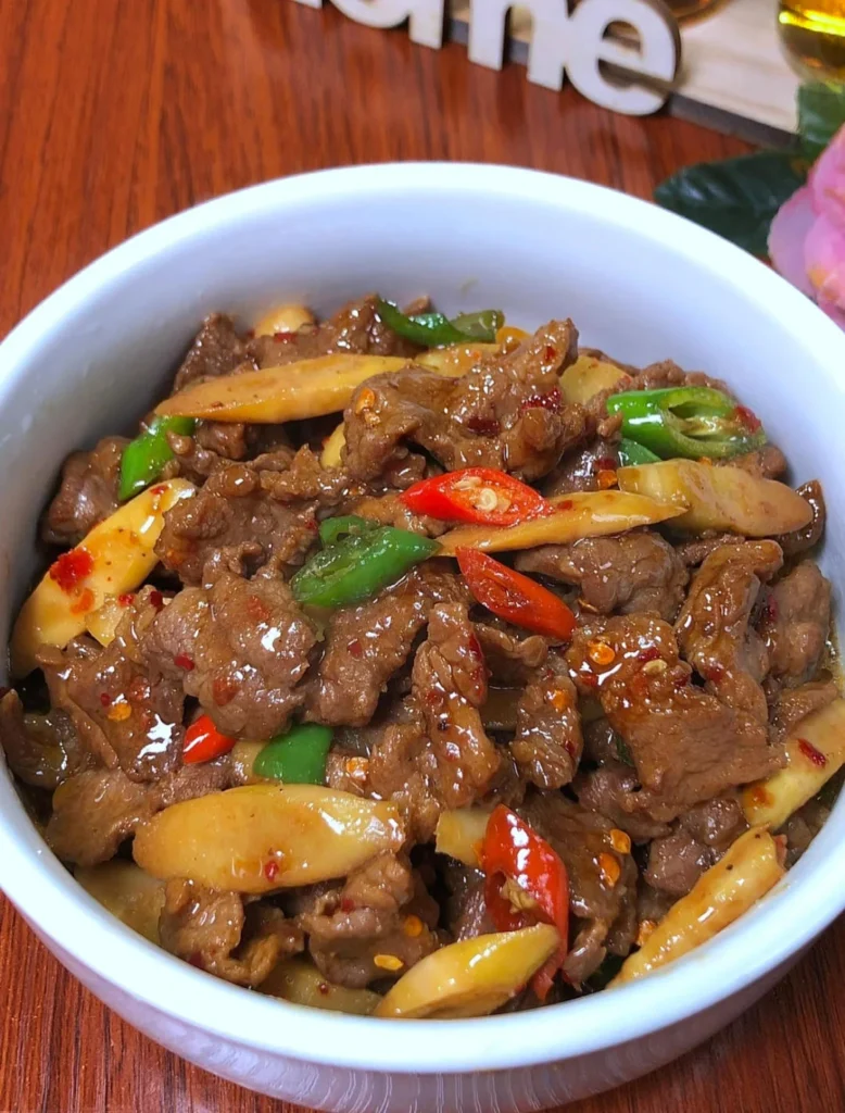 Spring Bamboo Shoots and Beef Stir-Fry with Chili