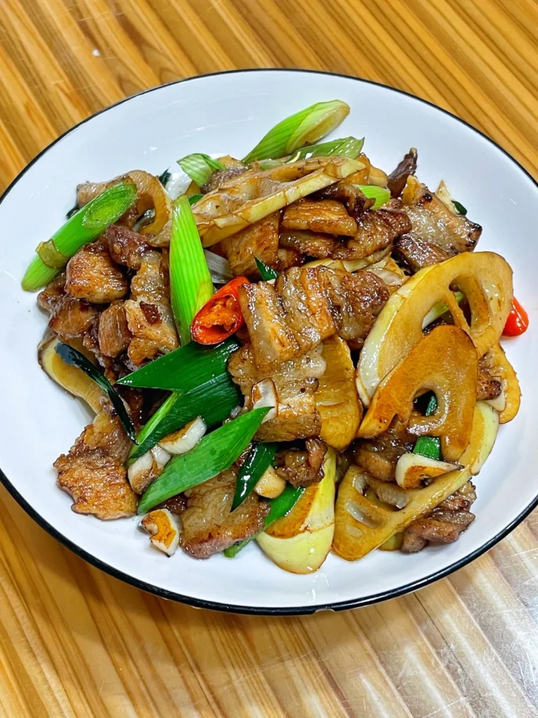 Stir-Fried Pork Belly with Spring Bamboo Shoots