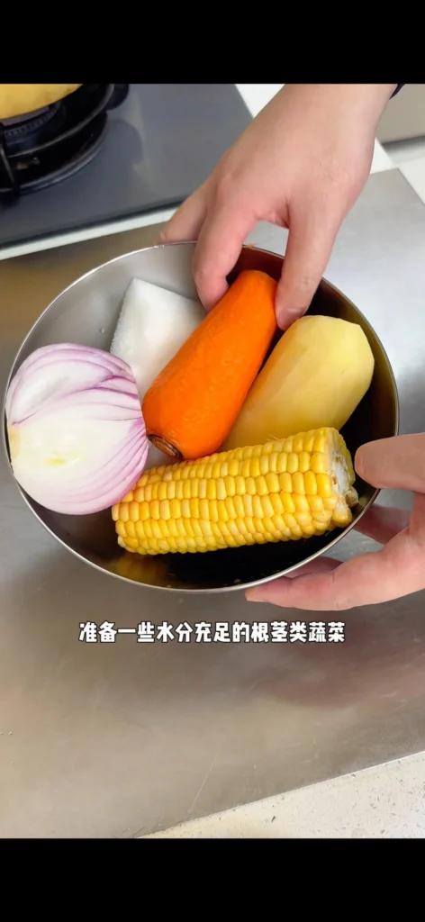 No-Water Braised Chicken Wings, Shrimp & Vegetables