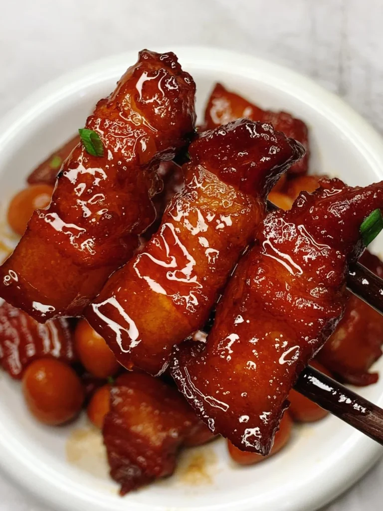 Mind-Blowing Braised Pork Belly with Quail Eggs