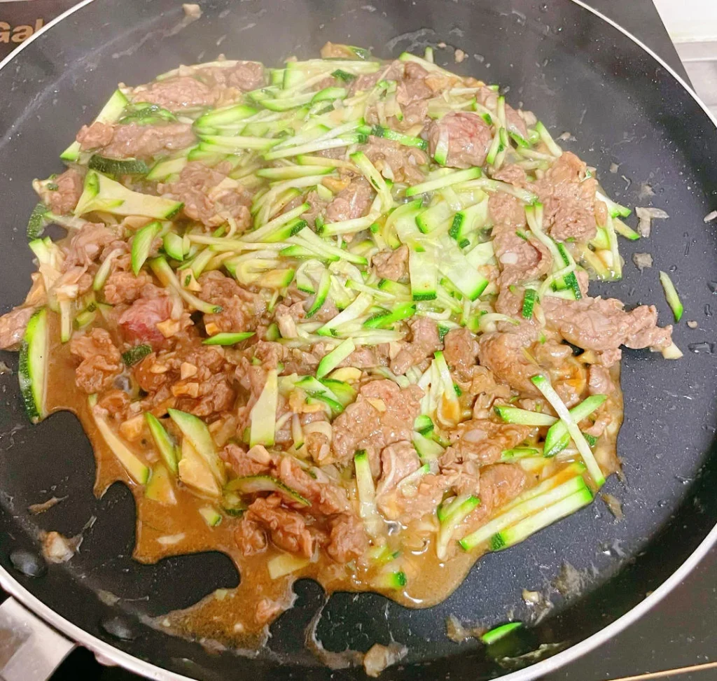 Vegetable Beef Scrambled Egg Cheese Ciabatta