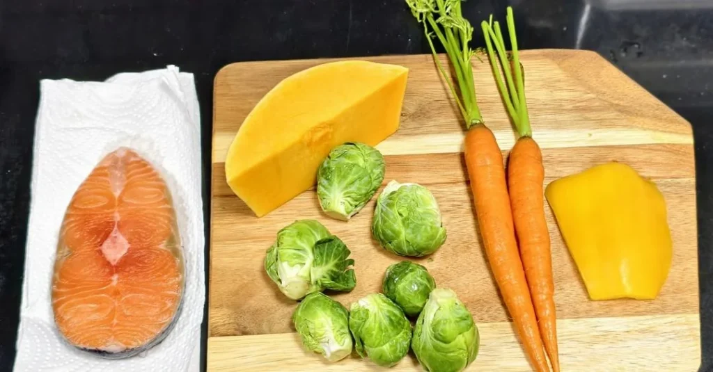 Low-Fat Salmon & Vegetable Medley