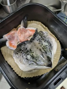 Air Fryer Roasted Salmon Head