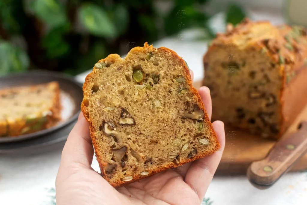 Low-Sugar, Low-Oil Banana Nut Pound Cake