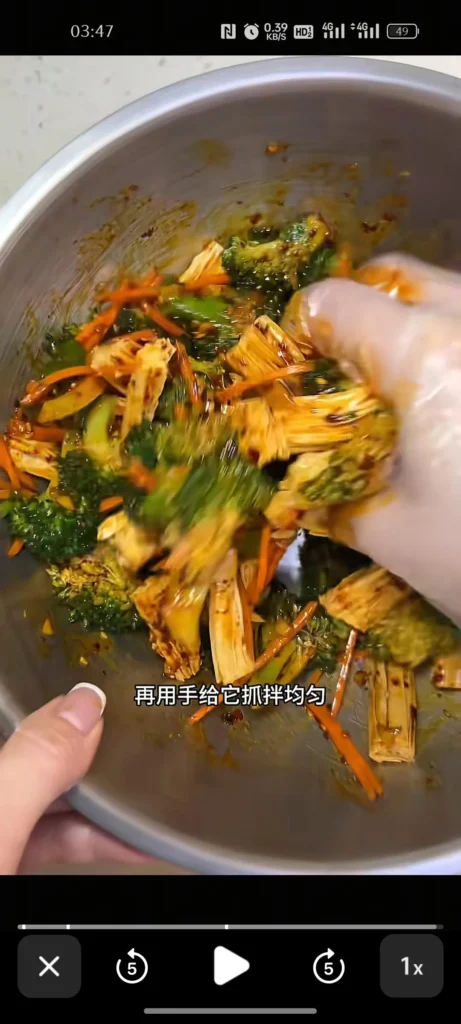 Broccoli and Tofu Skin Salad