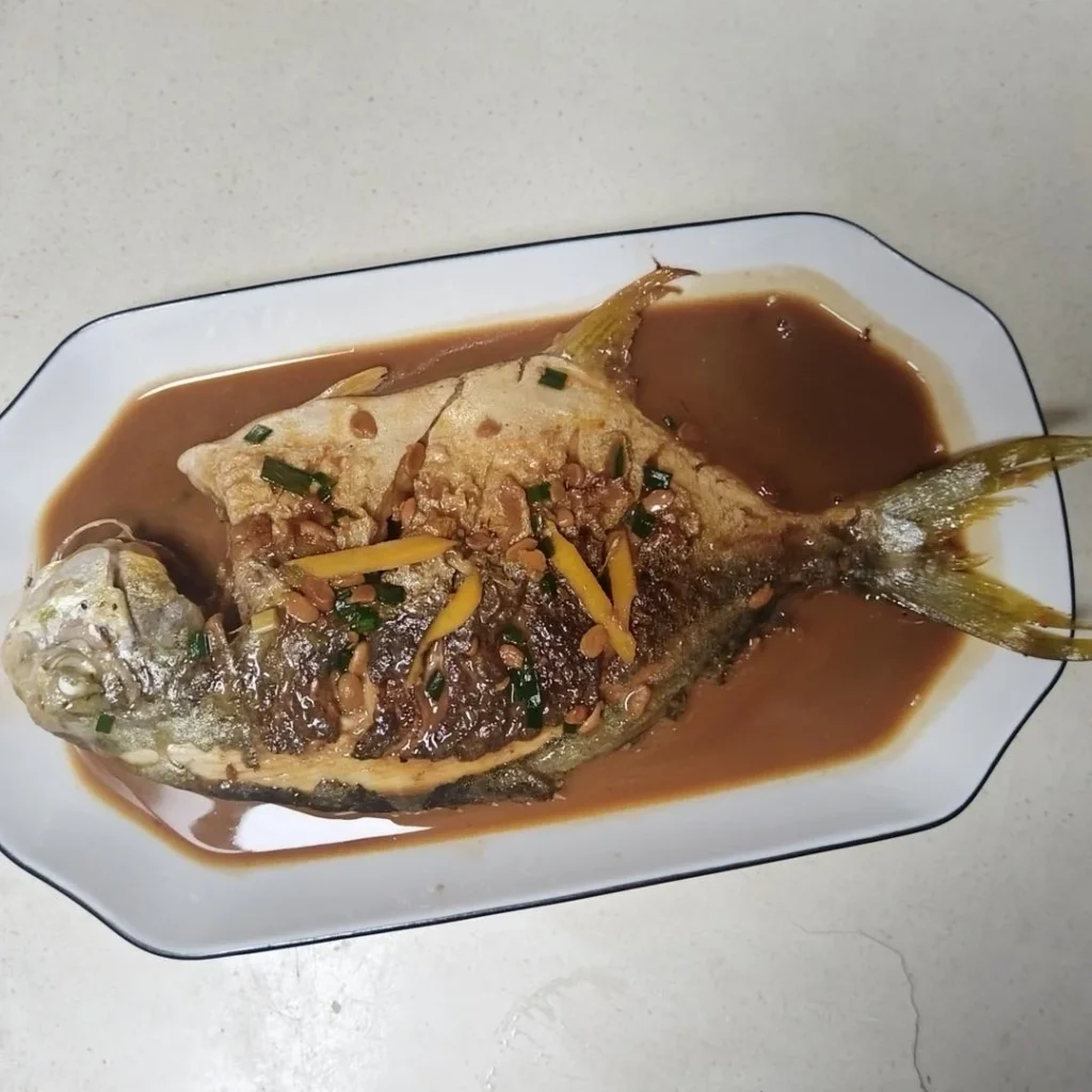 Braised Golden Pomfret