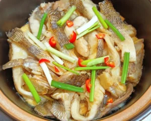 Tender Tofu and Sea Bass Clay Pot