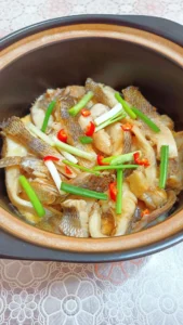 Tender Tofu and Sea Bass Clay Pot