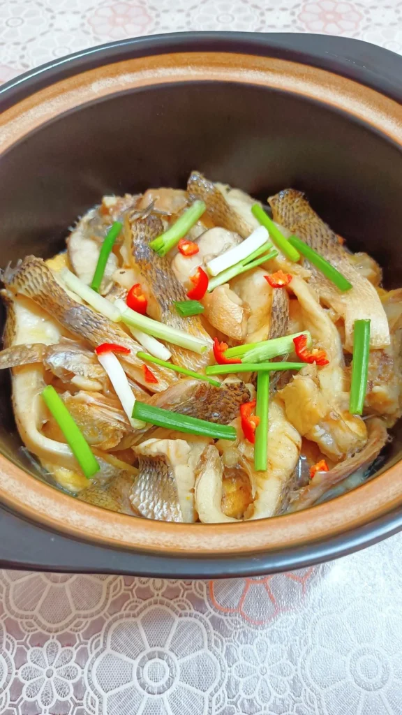 Tender Tofu and Sea Bass Clay Pot