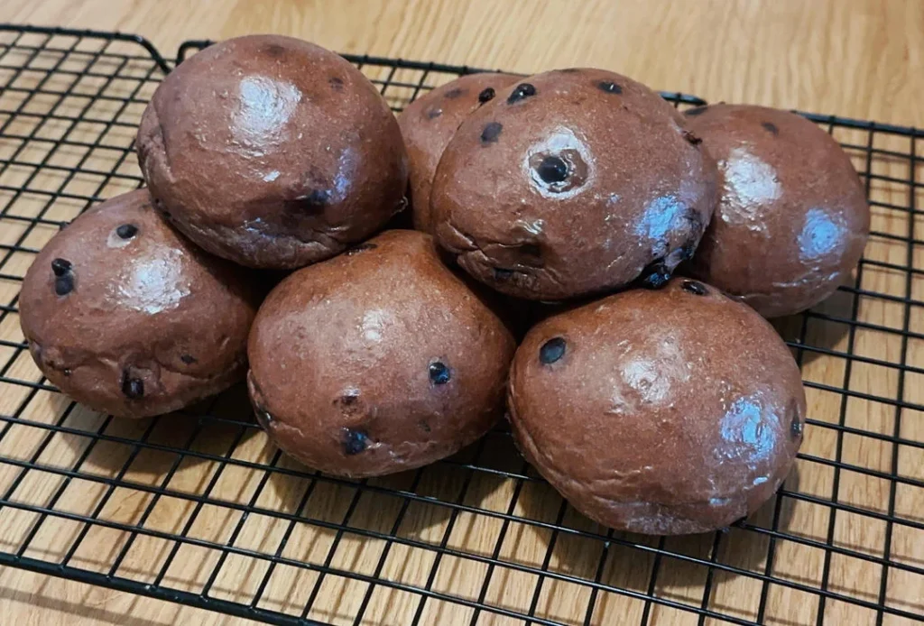 Double Chocolate Lava Cocoa Buns (Black-Eyed Pea Buns)