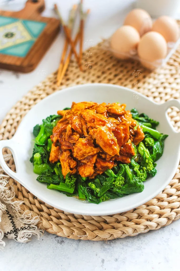 10-Minute Stir-Fried Choy Sum with Chinese Sausage and Egg