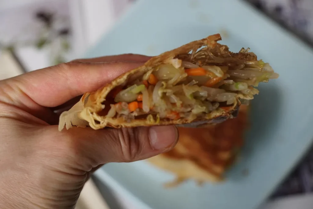Quick Breakfast Gluten-Free Low-Calorie Pancake Wrap