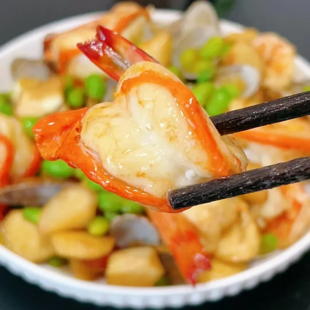 Braised Three Delicacies with Water Bamboo (Low-Fat & Slimming)