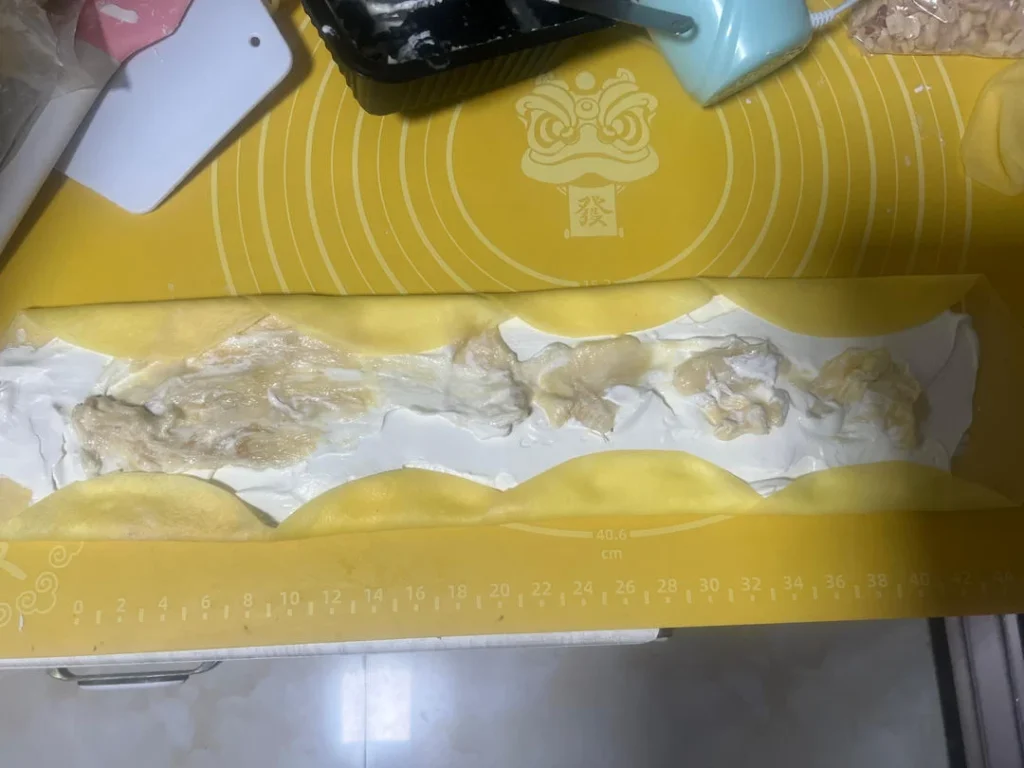 Durian or Mango Towel Roll Cake with Perfect Crepe Skin