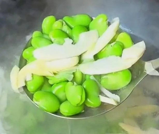 Pickled Mustard Greens, Fava Beans and Spring Bamboo Shoots
