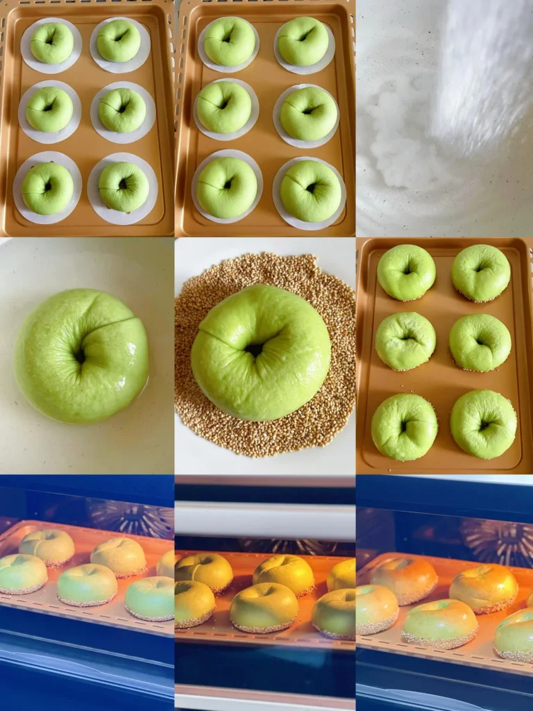 Pistachio Salted Milk Bagels