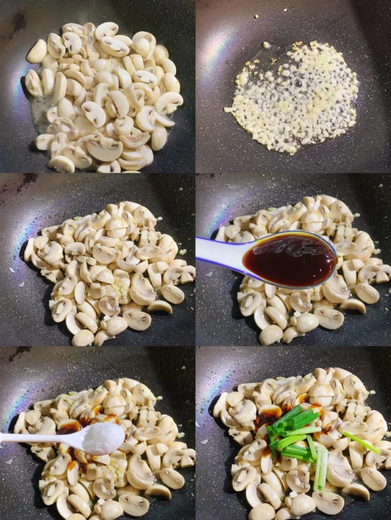 Garlic Stir-Fried Button Mushrooms