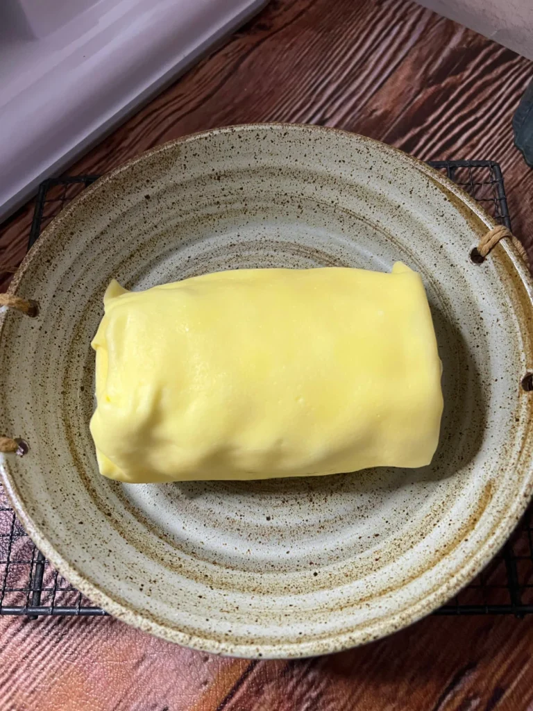 Durian or Mango Towel Roll Cake with Perfect Crepe Skin