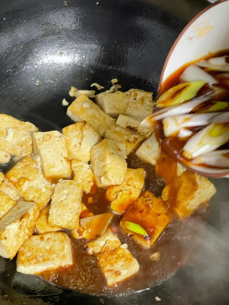 Home-Style Scallion Braised Tofu