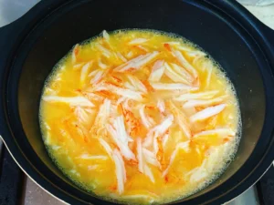 Crab Stick and Tofu Clay Pot
