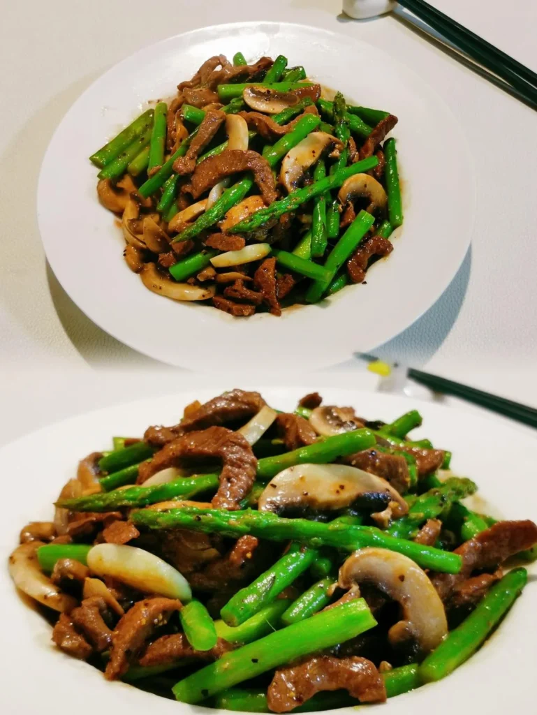 Asparagus and Mushroom Beef Stir-Fry