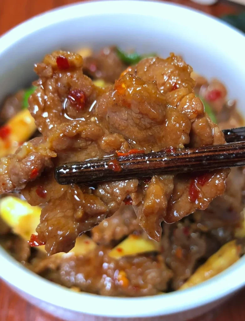 Spring Bamboo Shoots and Beef Stir-Fry with Chili