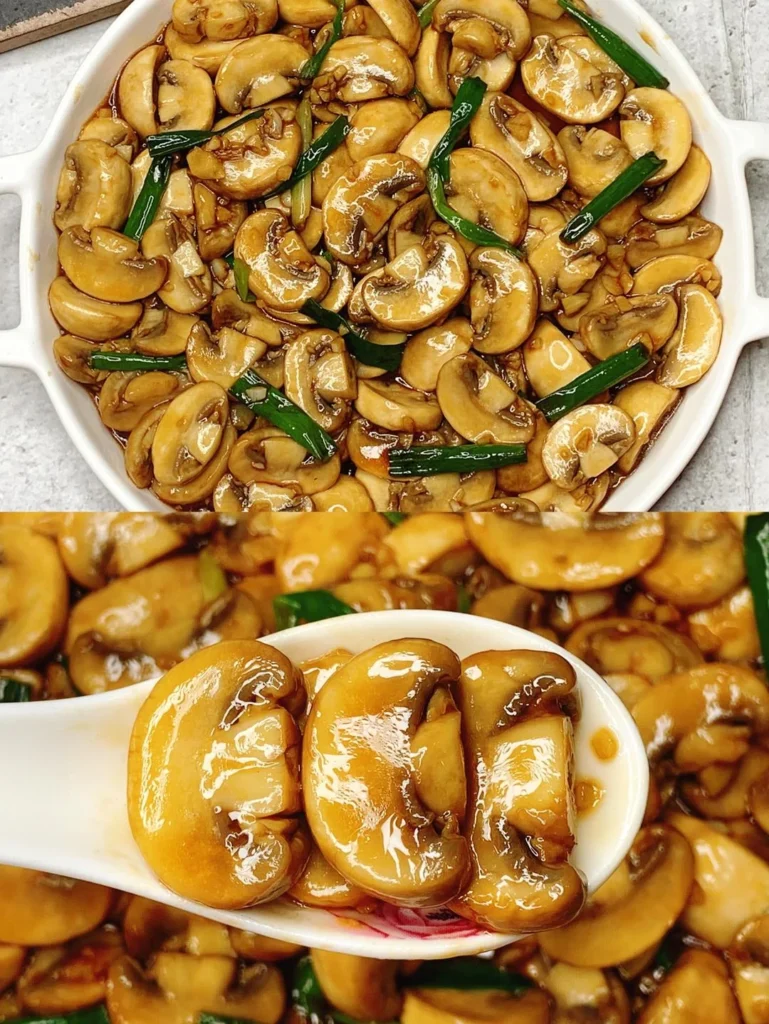 Garlic Stir-Fried Button Mushrooms