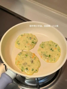Veggie & Shrimp Mini Pancakes (15-Month Toddler Breakfast)