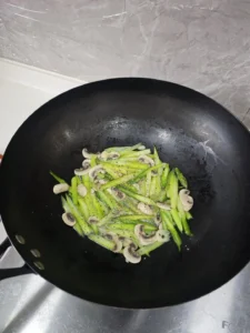 Asparagus and Mushroom — Oil-Free Low-Fat Quick Dish