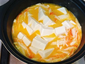 Crab Stick and Tofu Clay Pot
