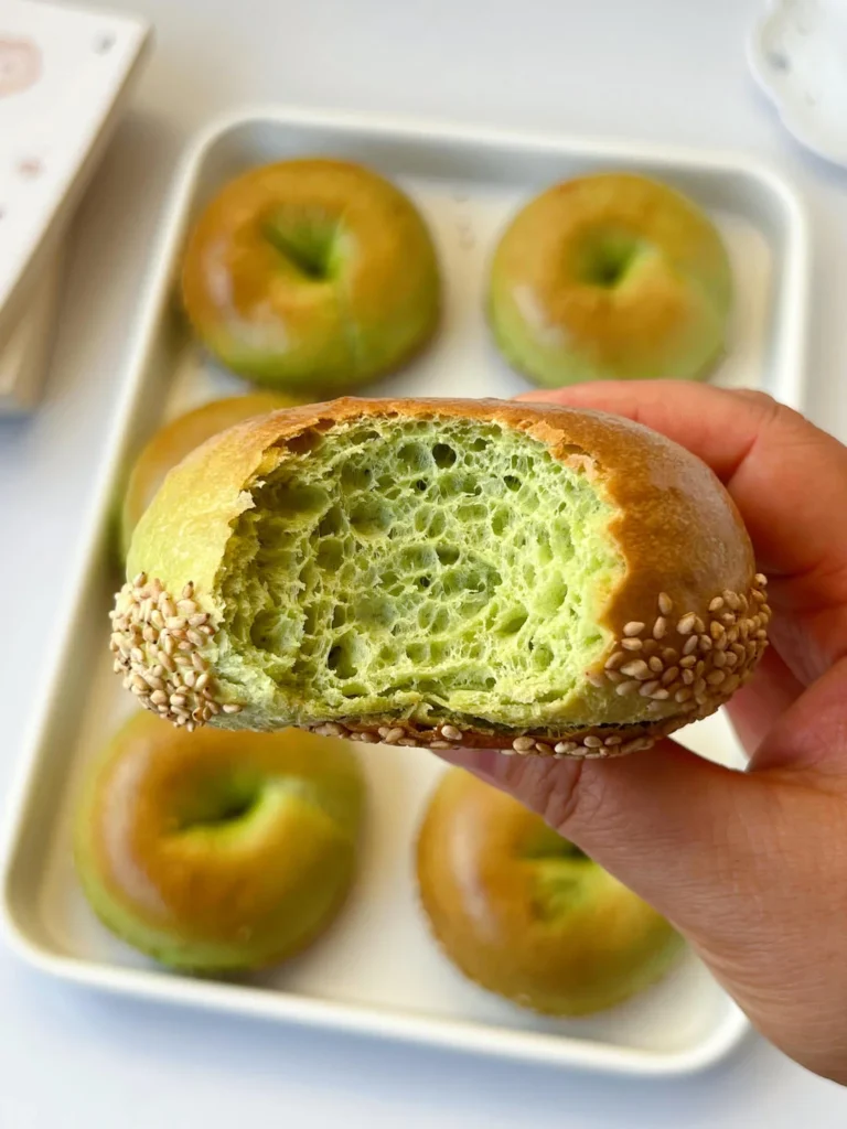 Pistachio Salted Milk Bagels