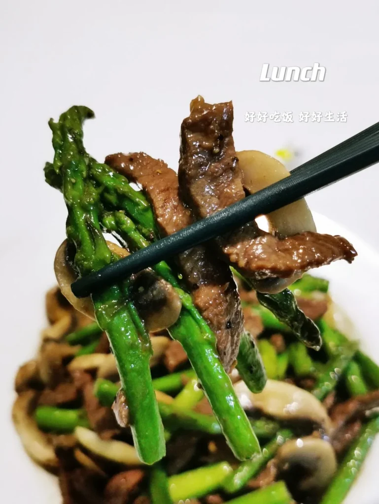 Asparagus and Mushroom Beef Stir-Fry