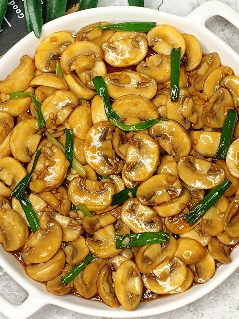 Garlic Stir-Fried Button Mushrooms