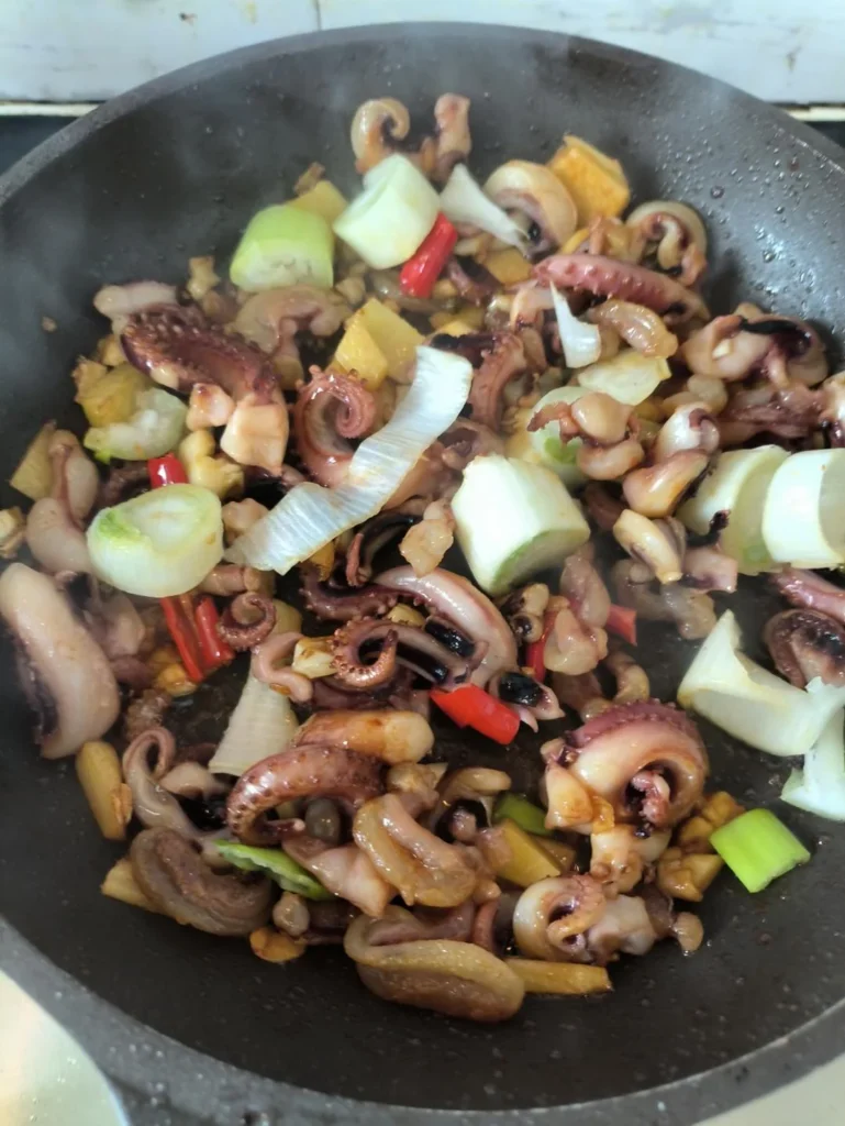 Spicy Sizzling Squid Tentacles