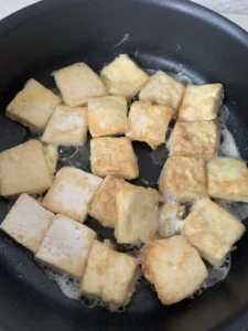 Pan-Fried Tofu with Egg Coating