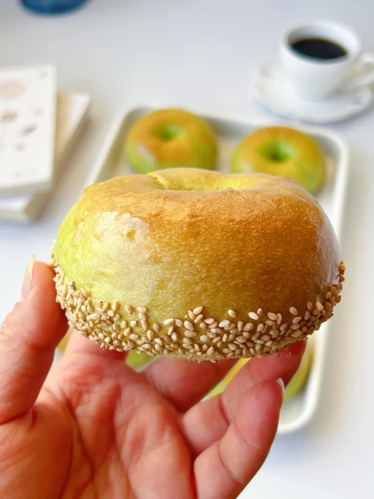 Pistachio Salted Milk Bagels