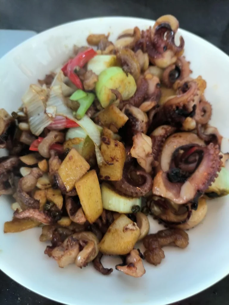Spicy Sizzling Squid Tentacles