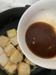 Pan-Fried Tofu with Egg Coating
