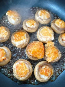 Button Mushrooms Stuffed with Shrimp Paste