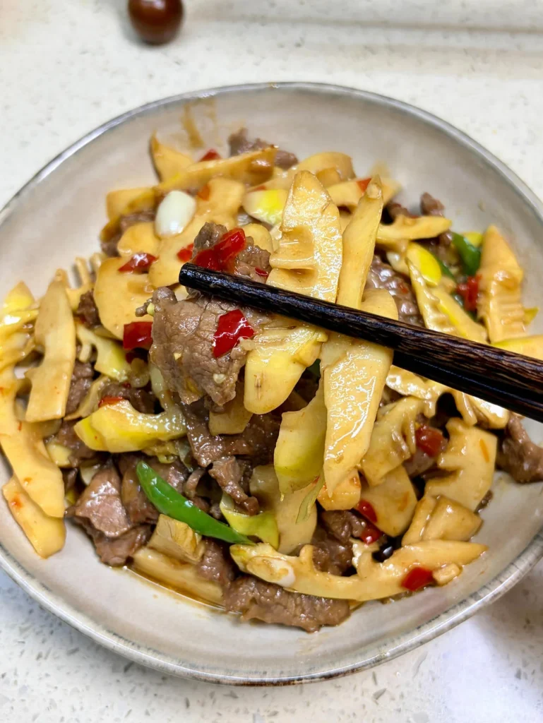 Spring Bamboo Shoots and Beef Stir-Fry