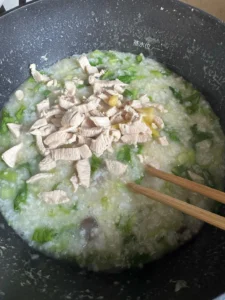 Chicken and Greens Congee